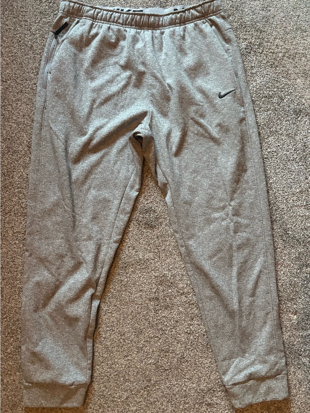 Nike Men's Light Heather Gray Jogger Sweatpants, NWOT, Sz XL